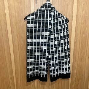 Kate spade black and white scarf